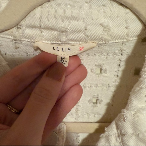 White Textured Button-Up Jacket - Picture 3 of 3